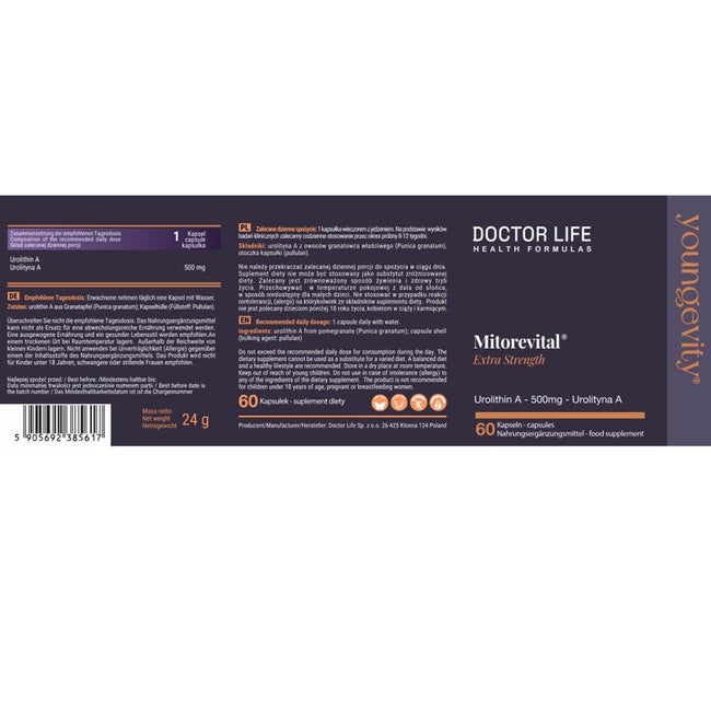 Doctor Life Mitorevital Extra Strenght suplement diety 60 kapsułek