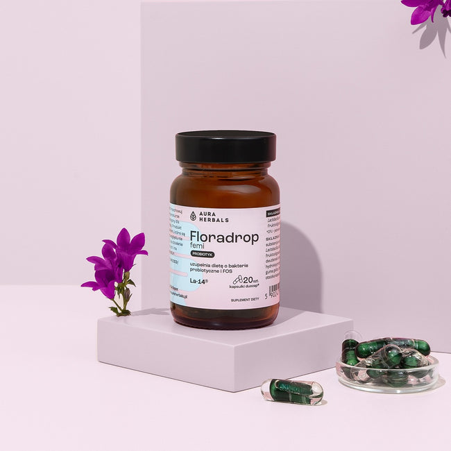 Aura Herbals Floradrop femi probiotyk dla kobiet suplement diety 20 kapsułek