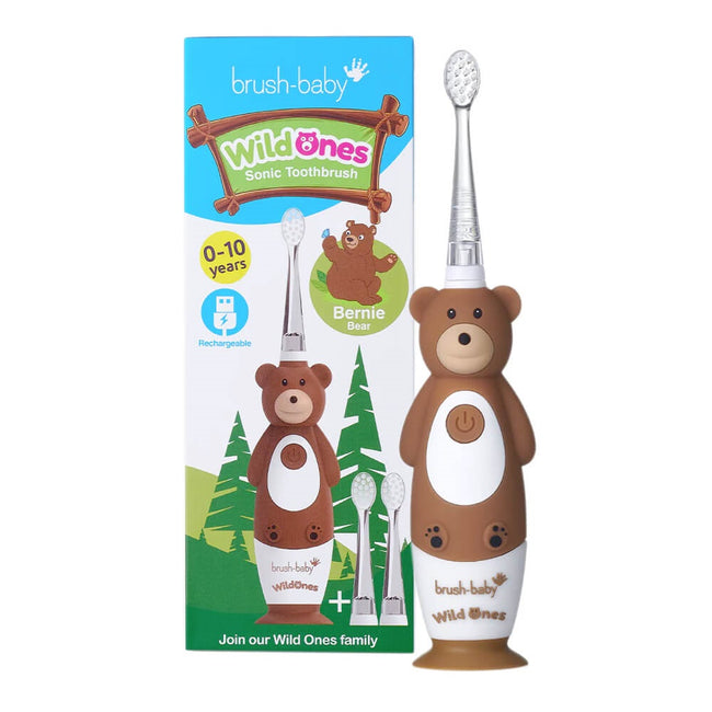 Brush-Baby WildOnes szczoteczka soniczna dla dzieci 0-10l Bernie Bear