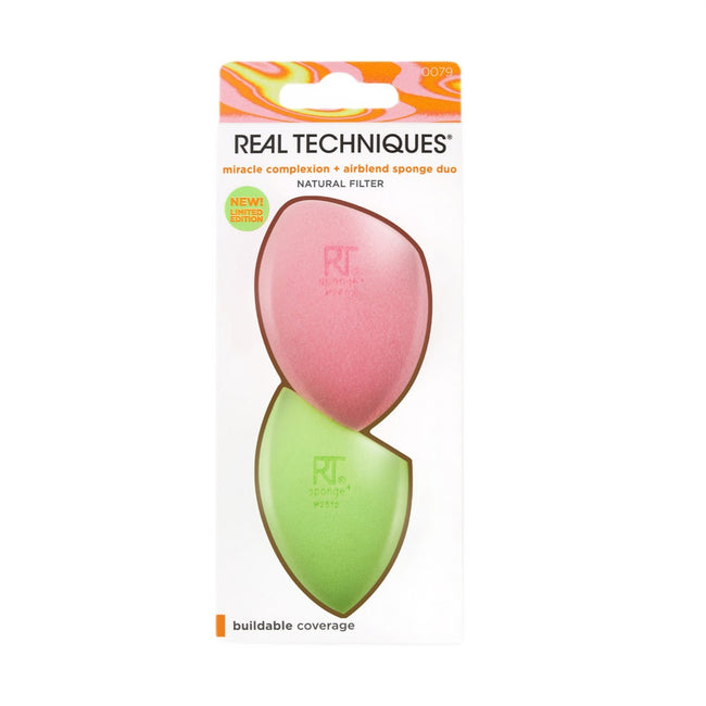 Real Techniques Miracle Complexion + Airblend Sponge Duo zestaw gąbek do makijażu 2szt.