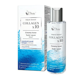 Ava Laboratorium Aqua Boost Collagen x10  tonik i serum 2w1 100ml