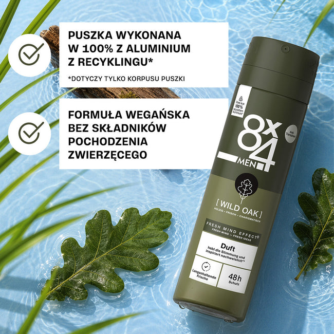 8x4 Men Wild Oak antyperspirant w sprayu 150ml