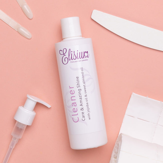 Elisium Cleaner Care & Amazing Shine płyn do odtłuszczania paznokci z olejkiem jojoba i olejkiem migdałowym 300ml