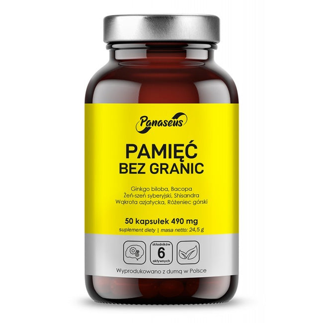 Panaseus Pamięć bez granic suplement diety 50 kapsułek