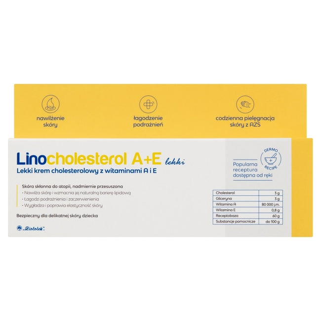 Ziołolek Linocholesterol A+E lekki krem cholesterolowy z witaminami A i E 80g