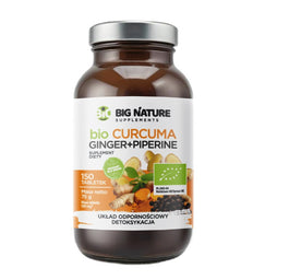 Big Nature Bio Curcuma Ginger + Piperine suplement diety 150 tabletek