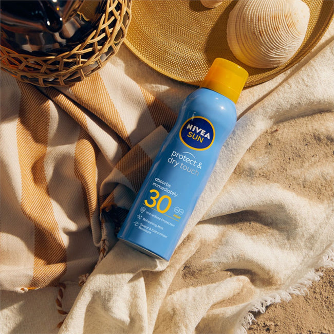 Nivea Sun Protect & Dry Touch odświeżająca mgiełka do opalania SPF30 200ml