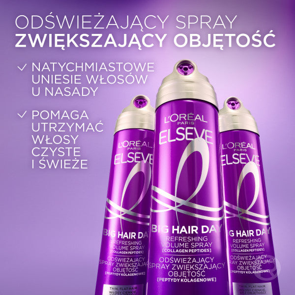 L'Oreal Paris Elseve Collagen Lifter odświeżający spray zwiększający objętość włosów 200ml