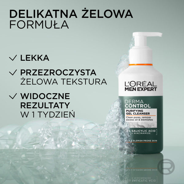 L'Oreal Paris Men Expert Derma Control żel do mycia twarzy z niacynamidem 260ml
