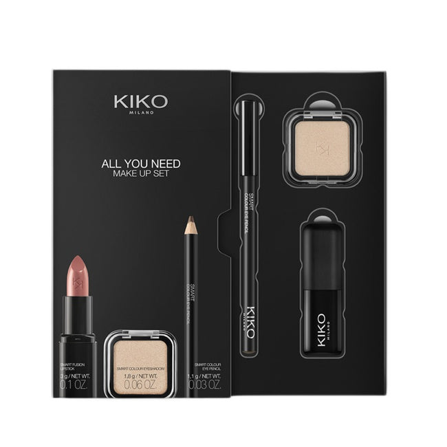 KIKO Milano All You Need Make Up Set zestaw do makijażu zawierający pomadkę cień do powiek i kredkę do oczu 01 Every Day Look