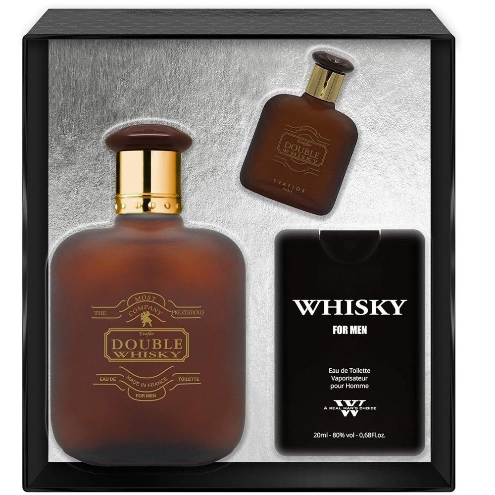 evaflor double whisky for men woda toaletowa 100 ml   zestaw