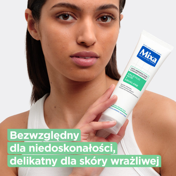 MIXA Comfort Cleanser żel oczyszczający do twarzy przeciw niedoskonałościom Kwas salicylowy + Skwalan 150ml