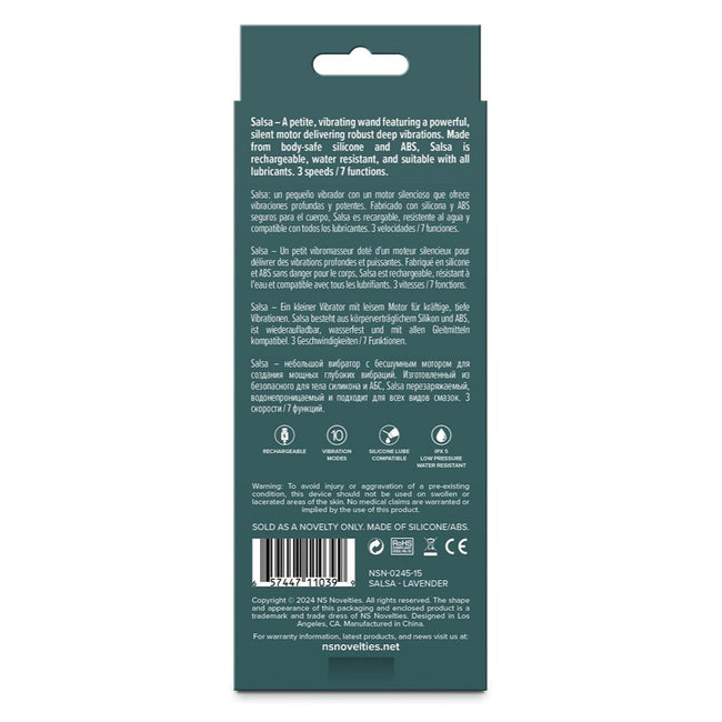 NS Novelties Lust-N-Dreams Salsa mini wibrator-różdżka Lavender