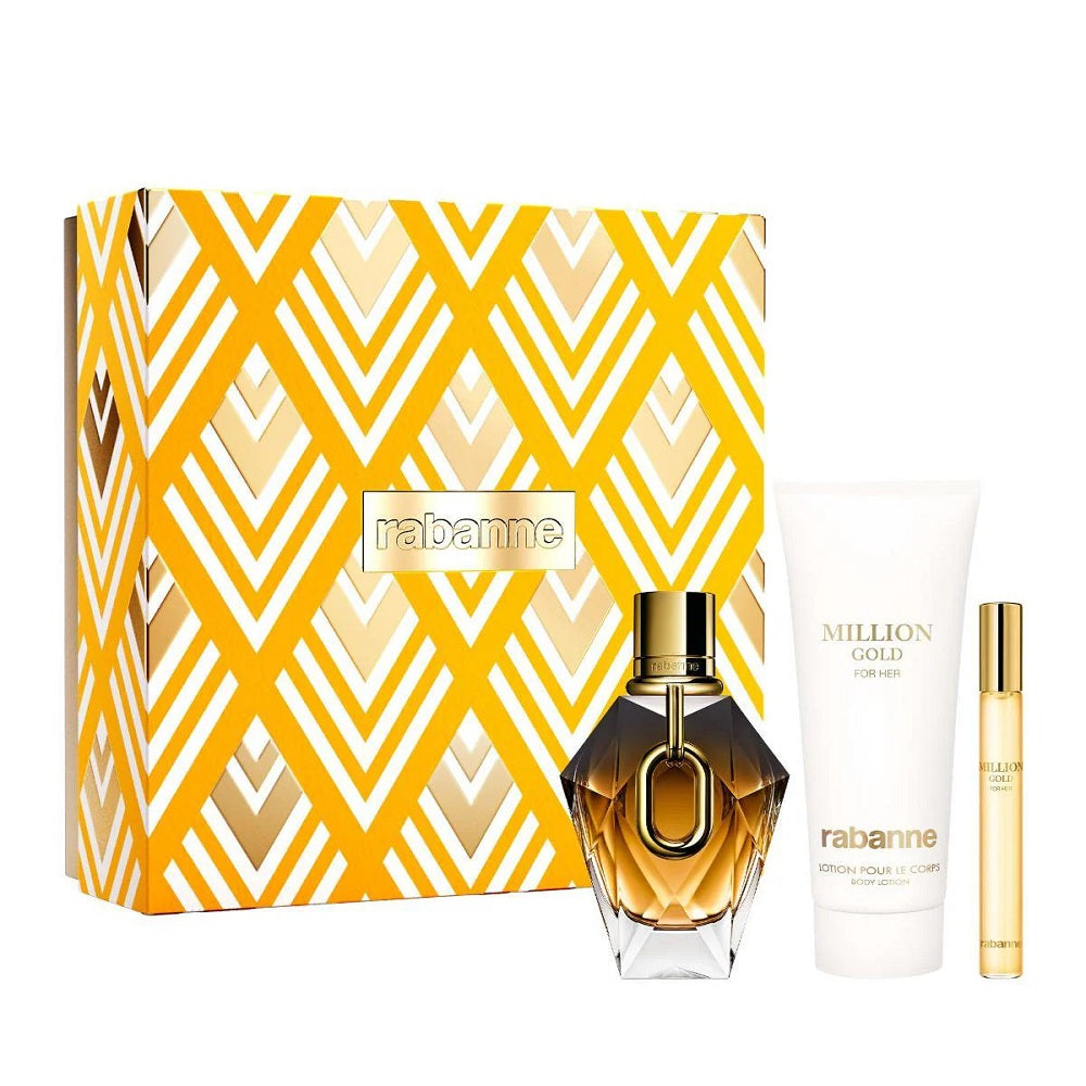 paco rabanne million gold for her parfum ekstrakt perfum 90 ml   zestaw  