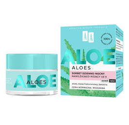 AA Aloes 100% aloe vera extract sorbet dzienno-nocny 48h nawilżająco-kojący 50ml