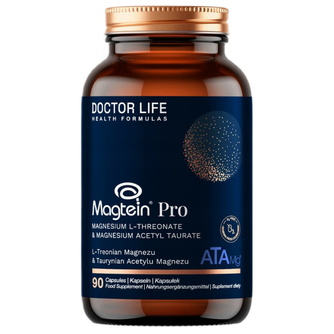 Doctor Life Magtein Pro L-Treonian Magnezu + witamina C suplement diety 90 kapsułek