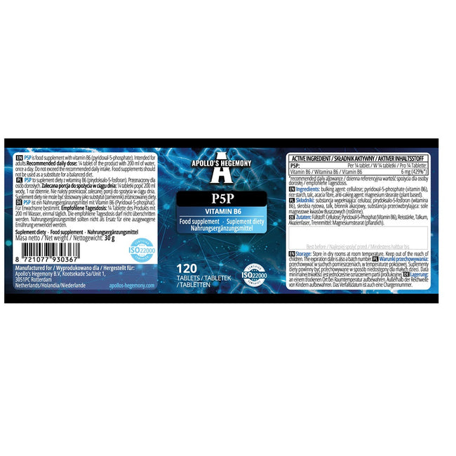 Apollo's Hegemony P5P suplement diety 120 tabletek