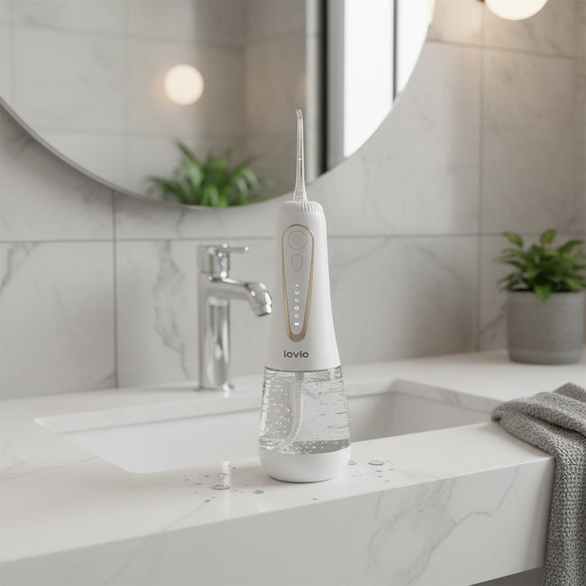 Lovio Beauty HydroJet PRO irygator do zębów Biały LVWF124WH + 8 końcówek