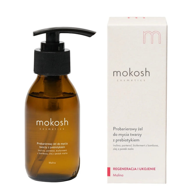Mokosh Probarierowy żel do mycia twarzy z prebiotykiem Malina 90ml