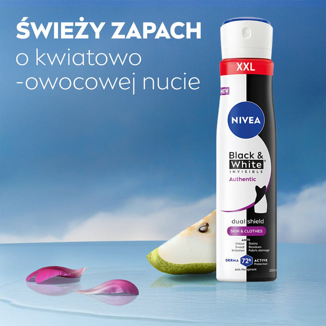 Nivea Black&White Invisible Authentic antyperspirant spray 250ml