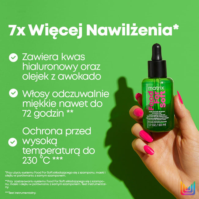 Matrix Food For Soft intensywnie nawilżający olejek do włosów 30ml