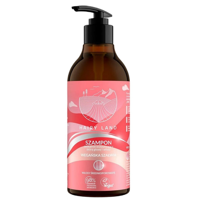 Hairy Land Szampon do włosów średnioporowatych Wegańska Szałwia 400ml