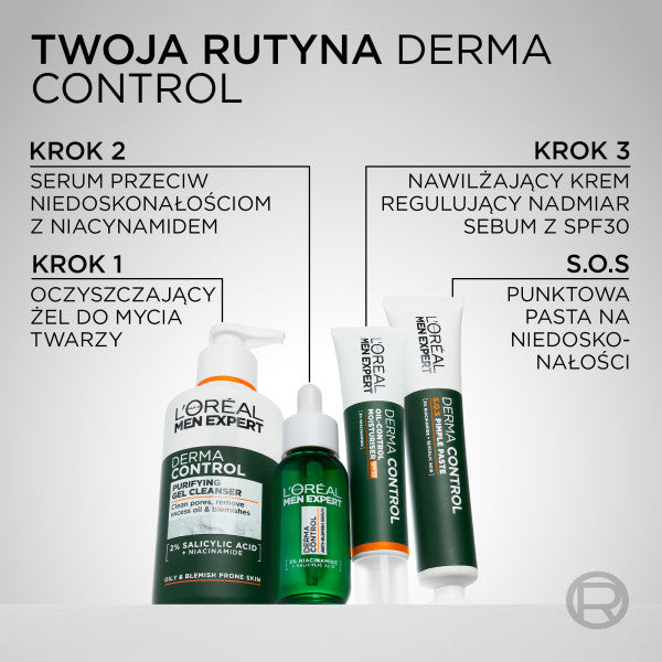 L'Oreal Paris Men Expert Derma Control serum przeciw niedoskonałościom z niacynamidem 30ml