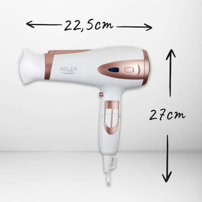 Adler Suszarka do włosów z dyfuzorem 2200W ION AD 2248 Biała