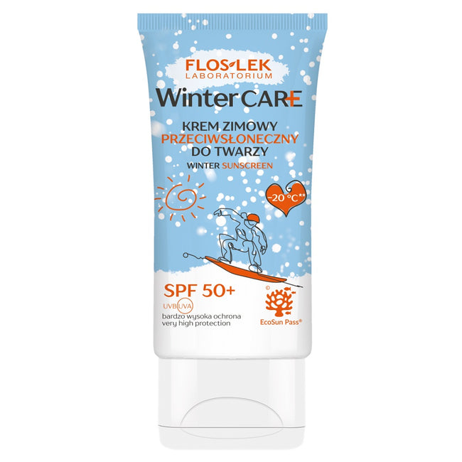 Floslek Winter Care zestaw krem ochronny zimowy 50ml + krem zimowy przeciwsłoneczny do twarzy SPF50+ 30ml + pomadka ochronna SPF20 4g