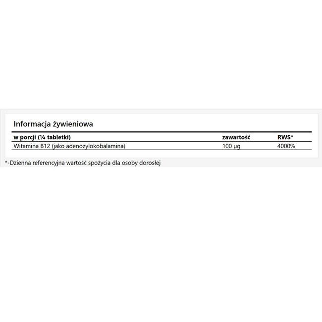 Apollo's Hegemony Adenosylcobalamin suplement diety 120 tabletek
