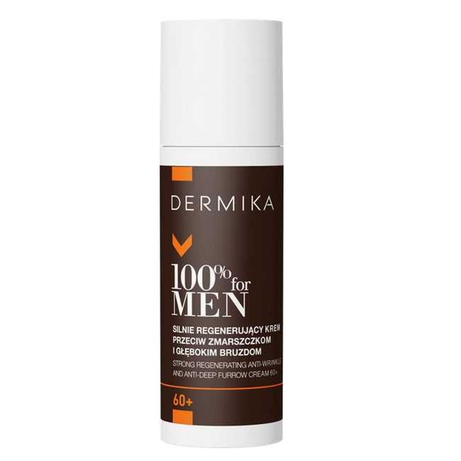 Dermika 100% for Men silnie regenerujący krem przeciw zmarszczkom i głębokim bruzdom 60+ 50ml