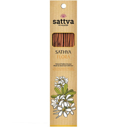 Sattva Natural Indian Incense naturalne indyjskie kadzidełko Sathya Flora 15szt