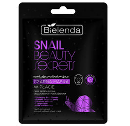 Bielenda Snail Beauty Secrets nawilżająco-odbudowująca czarna maska w płacie