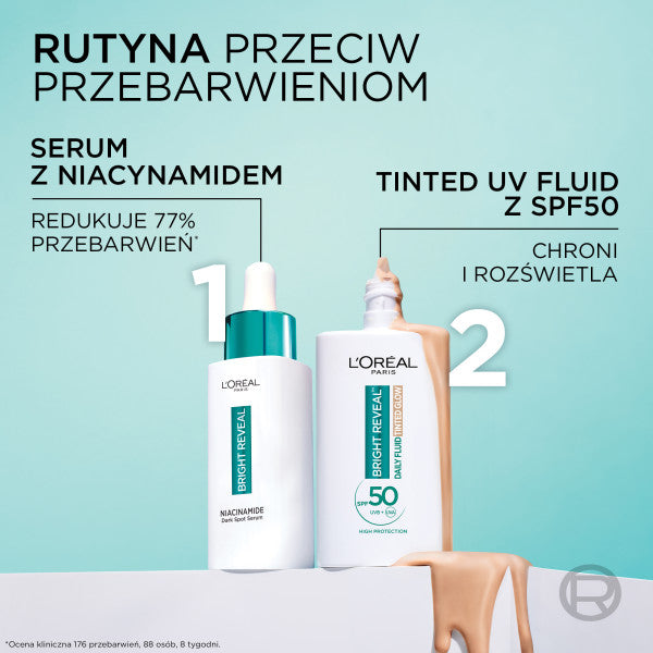 L'Oreal Paris Bright Reveal fluid redukujący przebarwienia z SPF50+ Odcień Jasny 50ml
