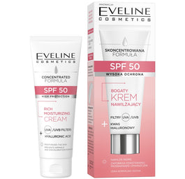 Eveline Cosmetics Skoncentrowana Formuła bogaty krem nawilżający z SPF50 30ml