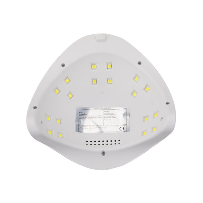 AlleLux X3 lampa do paznokci UV/LED 54W do lakierów hybrydowych z kablem USB Biała