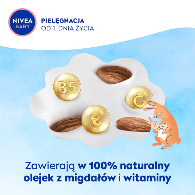 Nivea Baby Soft & Cream chusteczki biodegradowalne 2x57szt