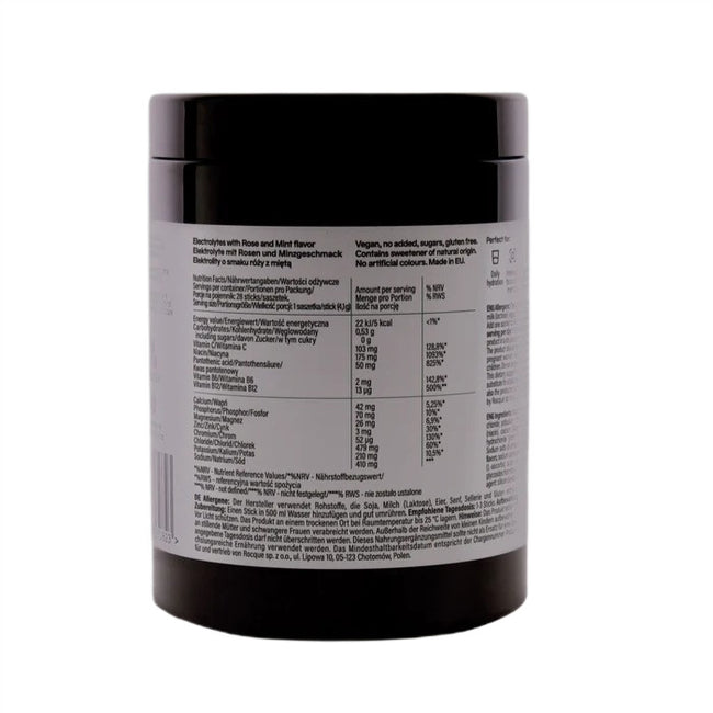 ROCQUE Hydrating Daily Electrolyte Blend nawadniająca mieszanka elektrolitów Róża i Mięta 28x4g