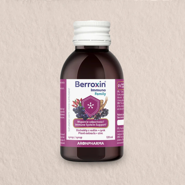 AronPharma Berroxin Immuno Family syrop z czarnego bzu i aronii suplement diety 120ml