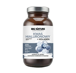 Big Nature Kwas hialuronowy + Kolagen suplement diety 200 tabletek