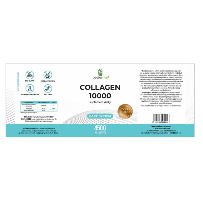 BetterMe Collagen 10000 Care System suplement diety na mocne stawy kości i mięśnie 450g
