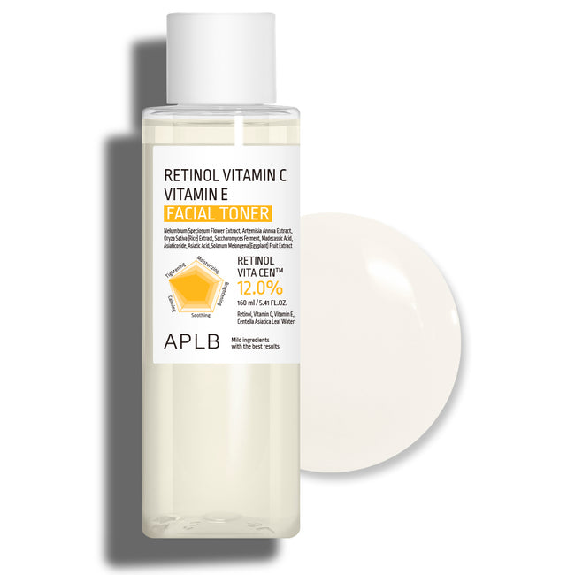 APLB Retinol Vitamin C Vitamin E Facial Toner rozświetlający tonik do twarzy 160ml