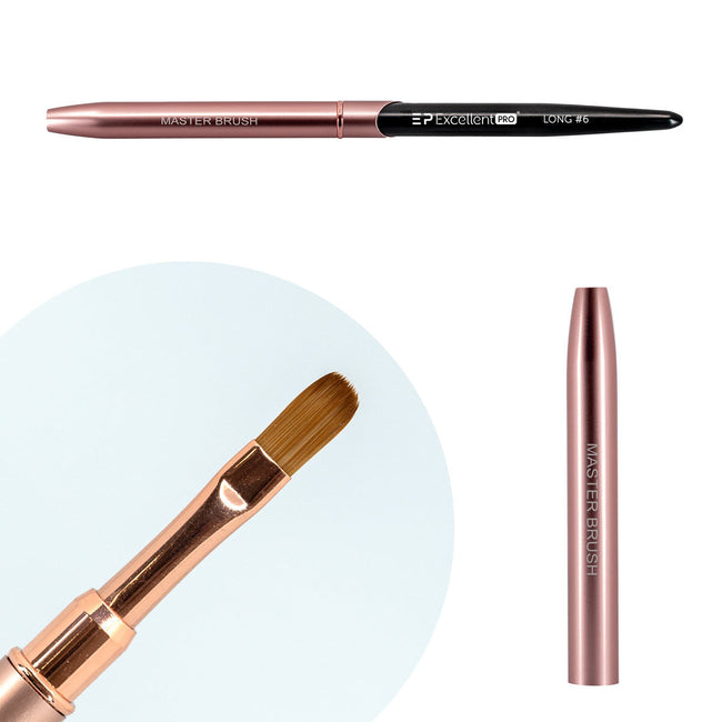 Excellent PRO Master Brush pędzelek Long #6 Pink & Black
