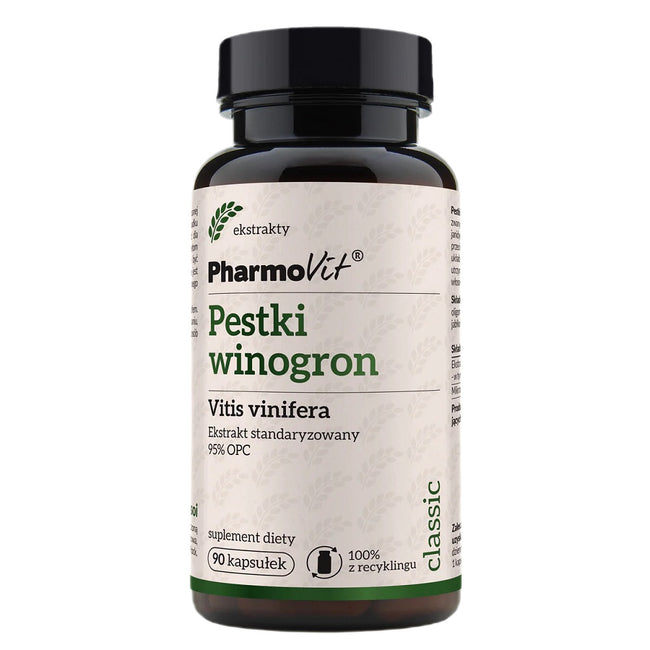 Pharmovit Pestki winogron suplement diety 90 kapsułek