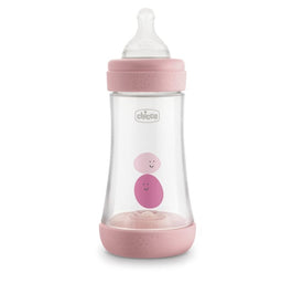 Chicco Perfect5 butelka antykolkowa ze smoczkiem silikonowym przepływ średni 2m+ Girl 240ml