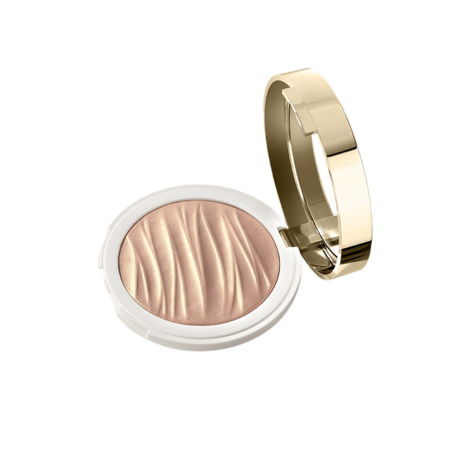 KIKO Milano Gold Reflections Gleaming Waves All Over Highlighter wypiekany puder rozświetlający do twarzy oczu i dekoltu 01 Magical Gold 6.5g