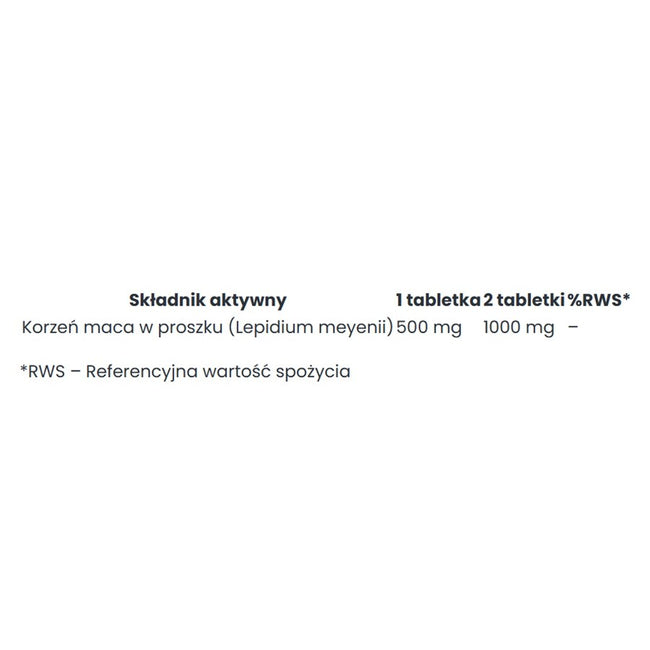 Big Nature Bio Maca suplement diety 150 tabletek