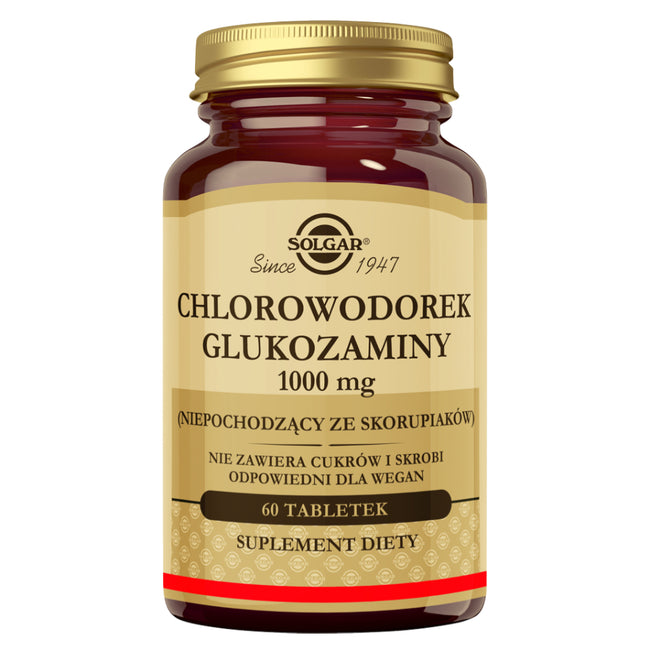 Solgar Chlorowodorek glukozaminy 1000 mg suplement diety 60 tabletek