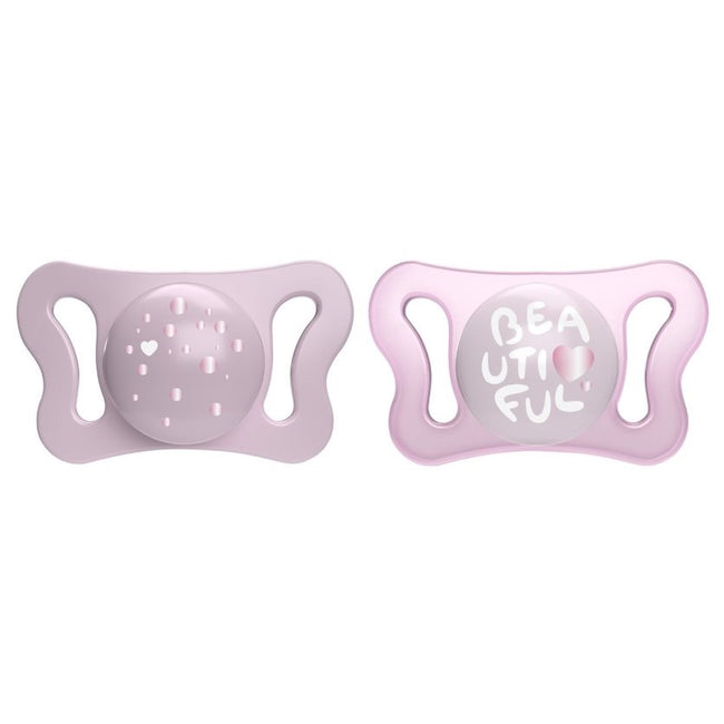 Chicco PhysioForma silikonowy smoczek do uspokajania Micro 0-2m+ Różowy 2szt.
