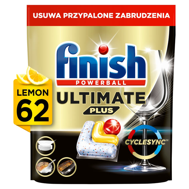 Finish Ultimate Plus Lemon kapsułki do mycia naczyń w zmywarce 62szt